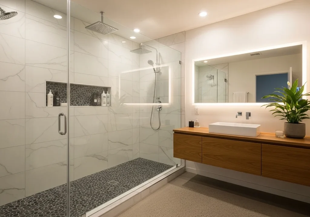 Bathroom design ideas with modern minimalist style and clean layout