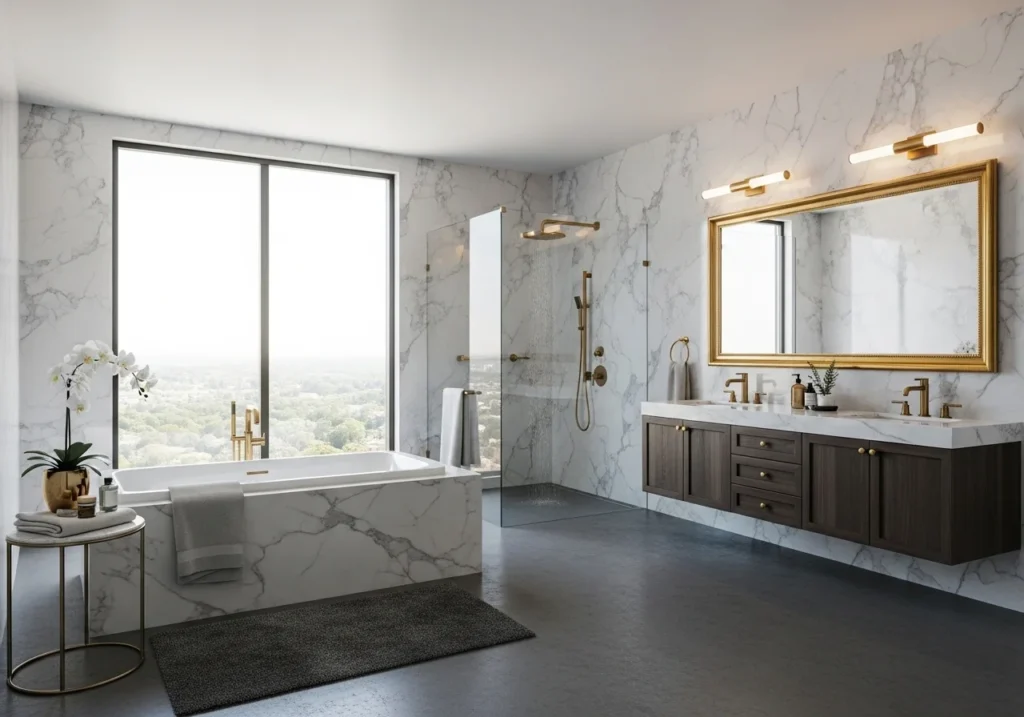Bathroom design ideas with modern minimalist style and clean layout