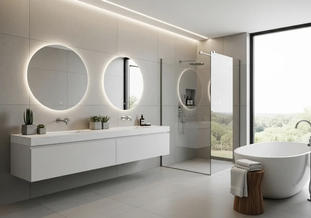 Bathroom design ideas with modern minimalist style and clean layout