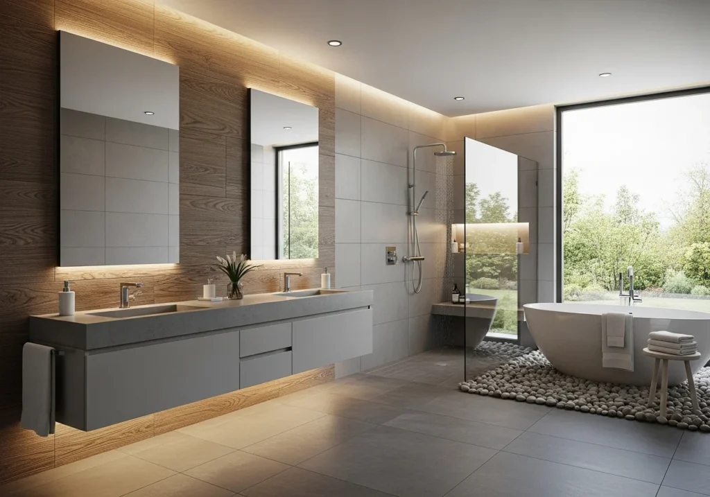 Bathroom design ideas with modern minimalist style and clean layout