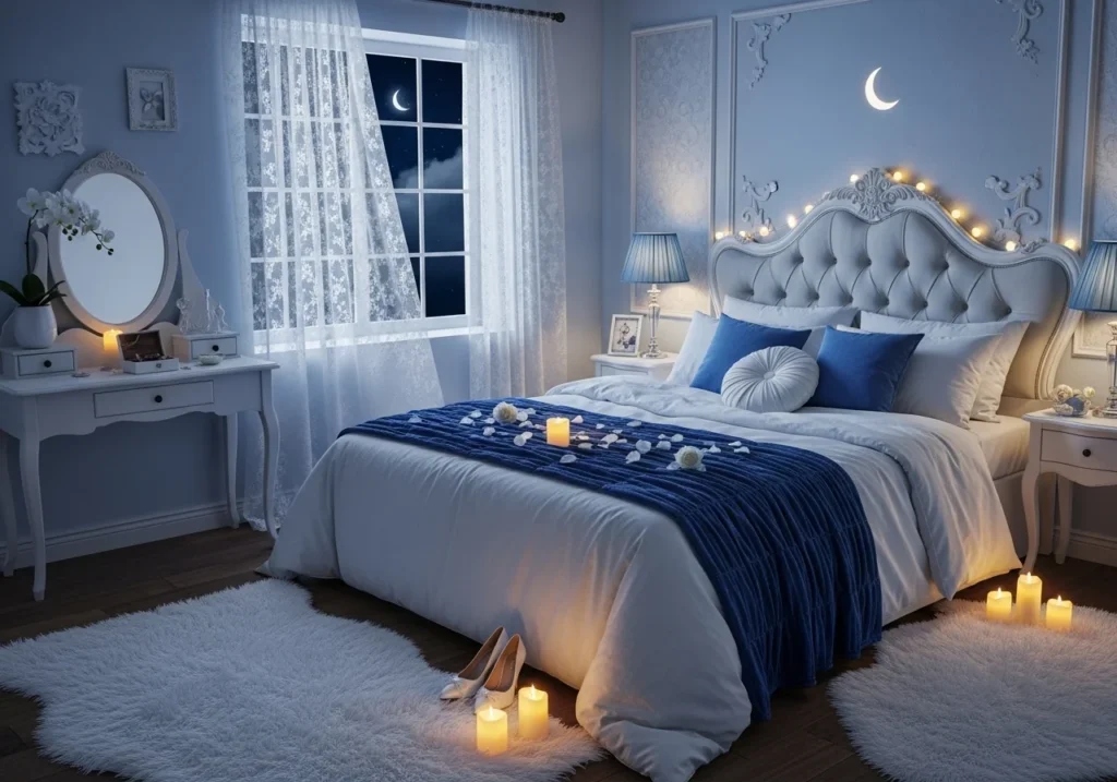 Wedding Room Decor Ideas with rose petals decoration