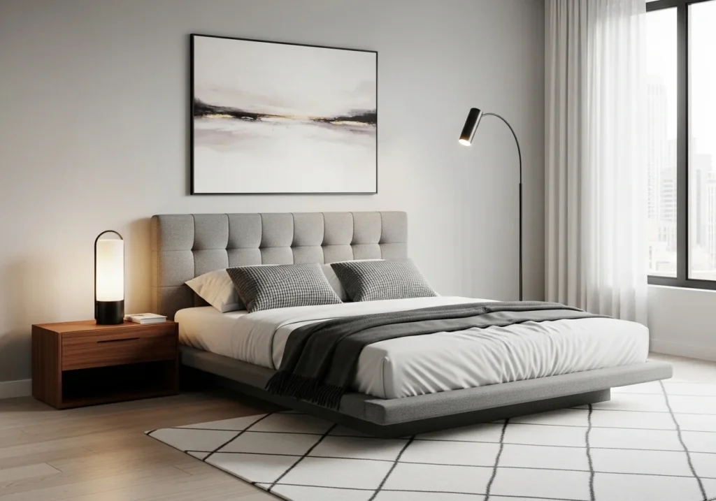 modern luxury bedroom ideas with minimal decor and warm ambiance