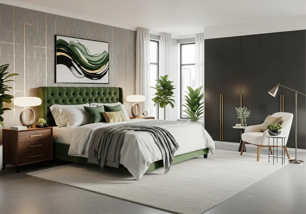 modern luxury bedroom ideas with minimal decor and warm ambiance